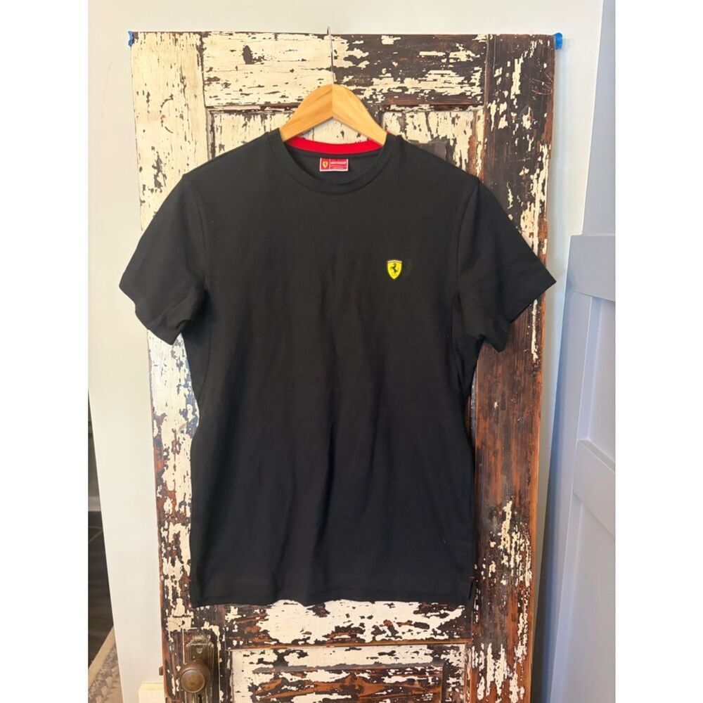 Scuderia Ferrari official Black embroidered Tee. Men’s size M